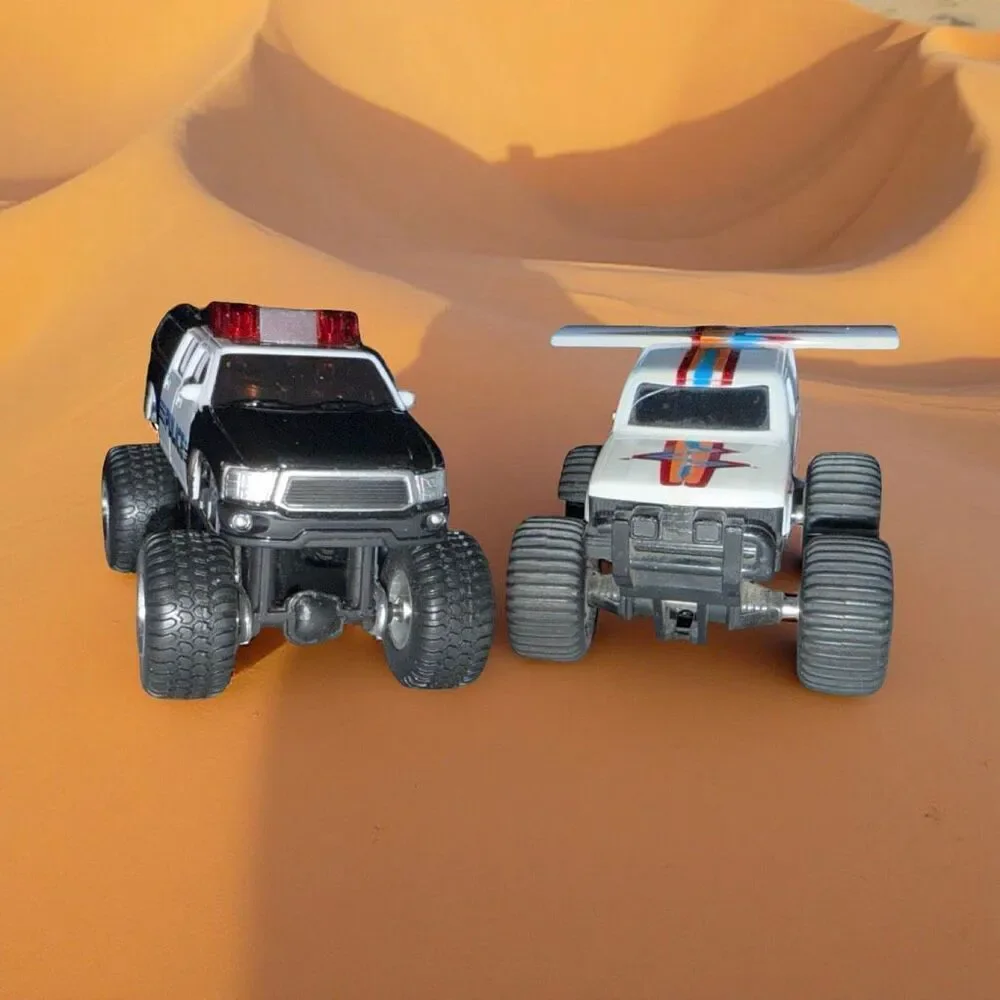 Macau Mattel Stunt Ratz Baja Jeep &  Road Ripper Police Monster Trucks Friction
